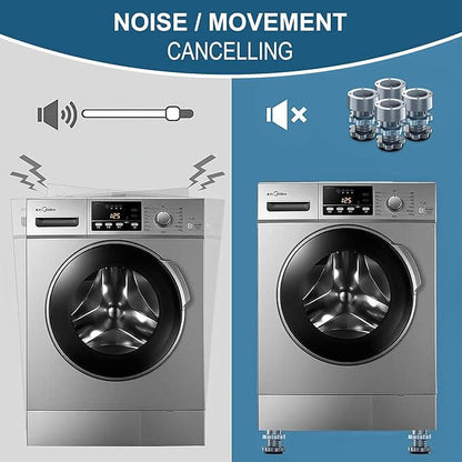 Adjustable Anti Vibration Washing Machine Feet Pads (Set of 4)